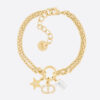 Dior Women Petit CD Bracelet Gold-Finish Metal and White Crystals