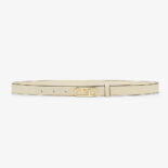 Fendi Women Narrow Belt with Loop and Fendi O Lock Stud Buckle