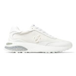 Jimmy Choo Women Memphis Lace UP/M White Neoprene and Leather Low-Top Trainers