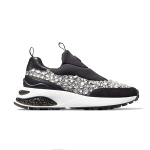 Jimmy Choo Women Memphis/F Ballet Black Mix Neoprene and Leather Low Top Trainers