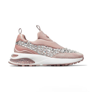 Jimmy Choo Women Memphis/F Ballet Pink Mix Neoprene and Leather Low Top Trainers