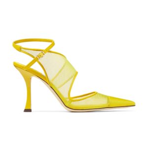 yellow leather heels