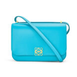 Loewe Women Goya Bag in Silk Calfskin-Green