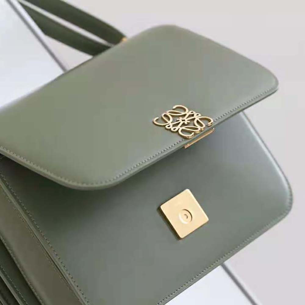 Loewe - Goya Bag in Silk Calfskin for Woman - Green - Silk Calf