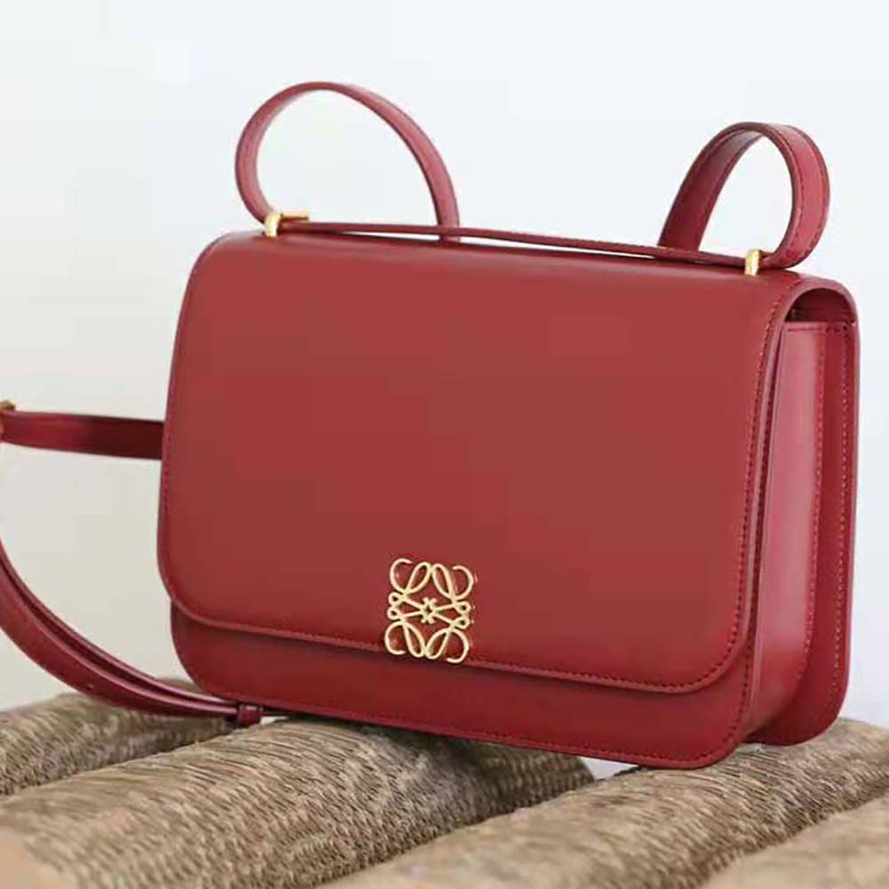 Goya leather crossbody bag Loewe Red in Leather - 33240143