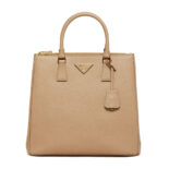 Prada Women Medium Prada Galleria Saffiano Leather Bag-sandy