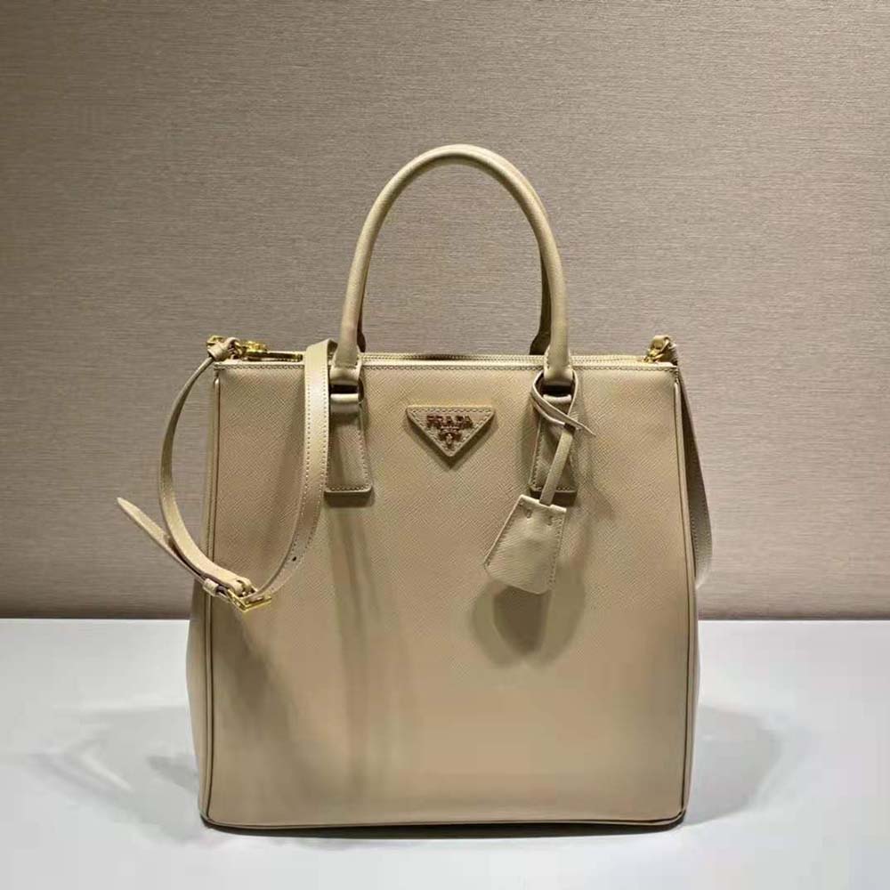 Sand Beige Medium Prada Galleria Saffiano Leather Bag