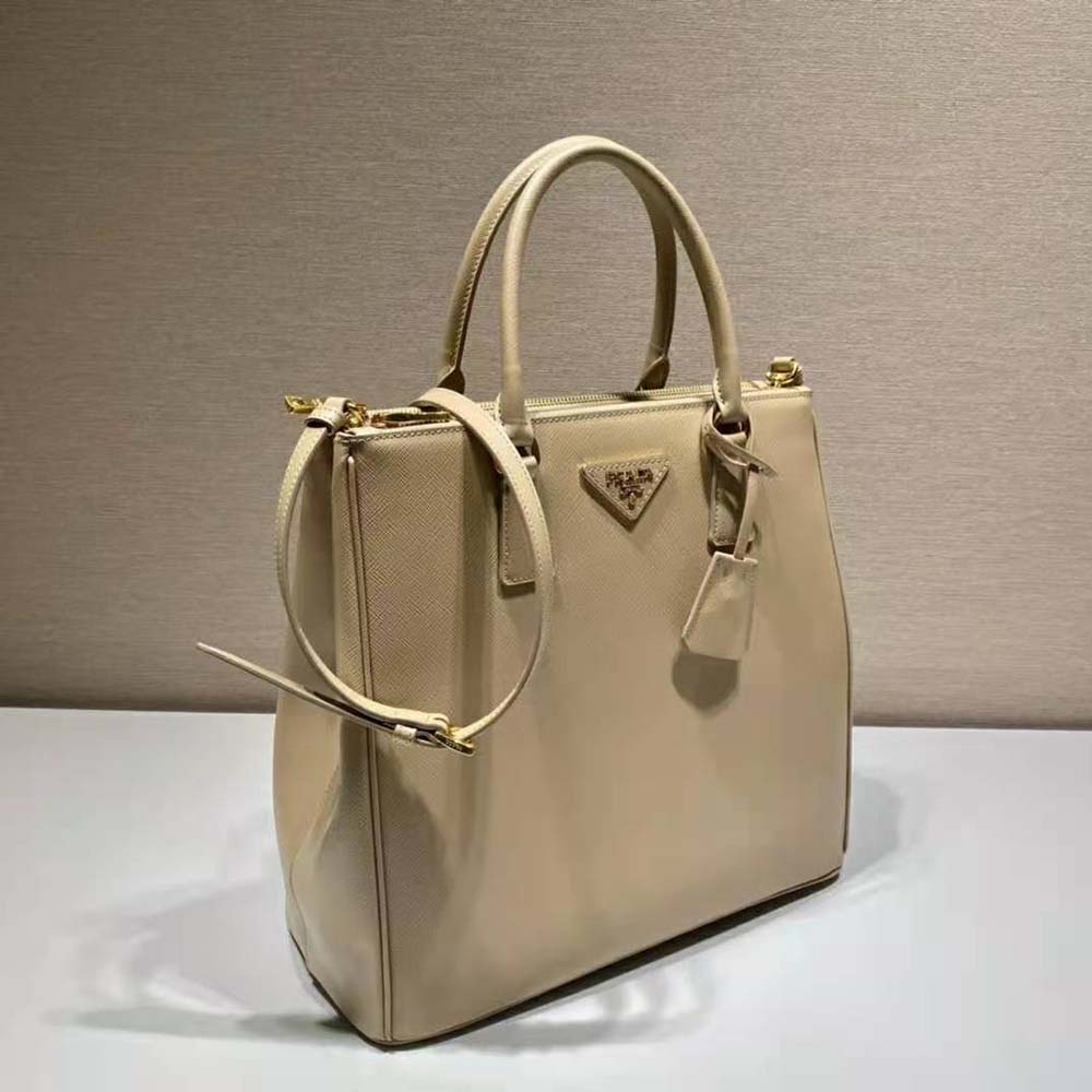 Sand Beige Medium Prada Galleria Saffiano Leather Bag