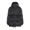 Prada Women Re-Nylon Down Jacket-Black