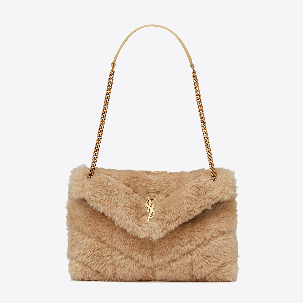ysl shearling bag