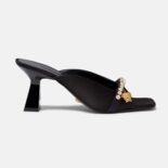 Versace Women Artifact Mid-Heel Mules-Black