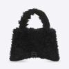 Balenciaga Women Fluffy Hourglass Top Handle Bag in Back