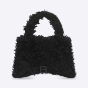 fluffy hourglass top handle bag
