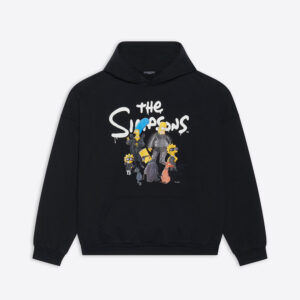 Balenciaga Women Simpsons Tm and 20th Television Hoodie Wide Fit in Black