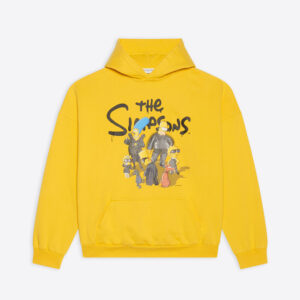 Balenciaga Women Simpsons Tm and 20th Television Hoodie Wide Fit in Yellow