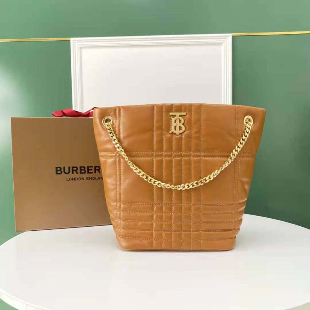 Burberry Medium Quilted Lambskin Lola Bucket Bag