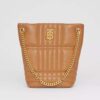 Burberry Women Small Quilted Lambskin Lola Bucket Bag-Brown