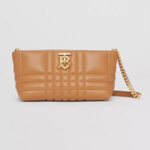 Burberry Women Small Quilted Lambskin Soft Lola Bag-brown