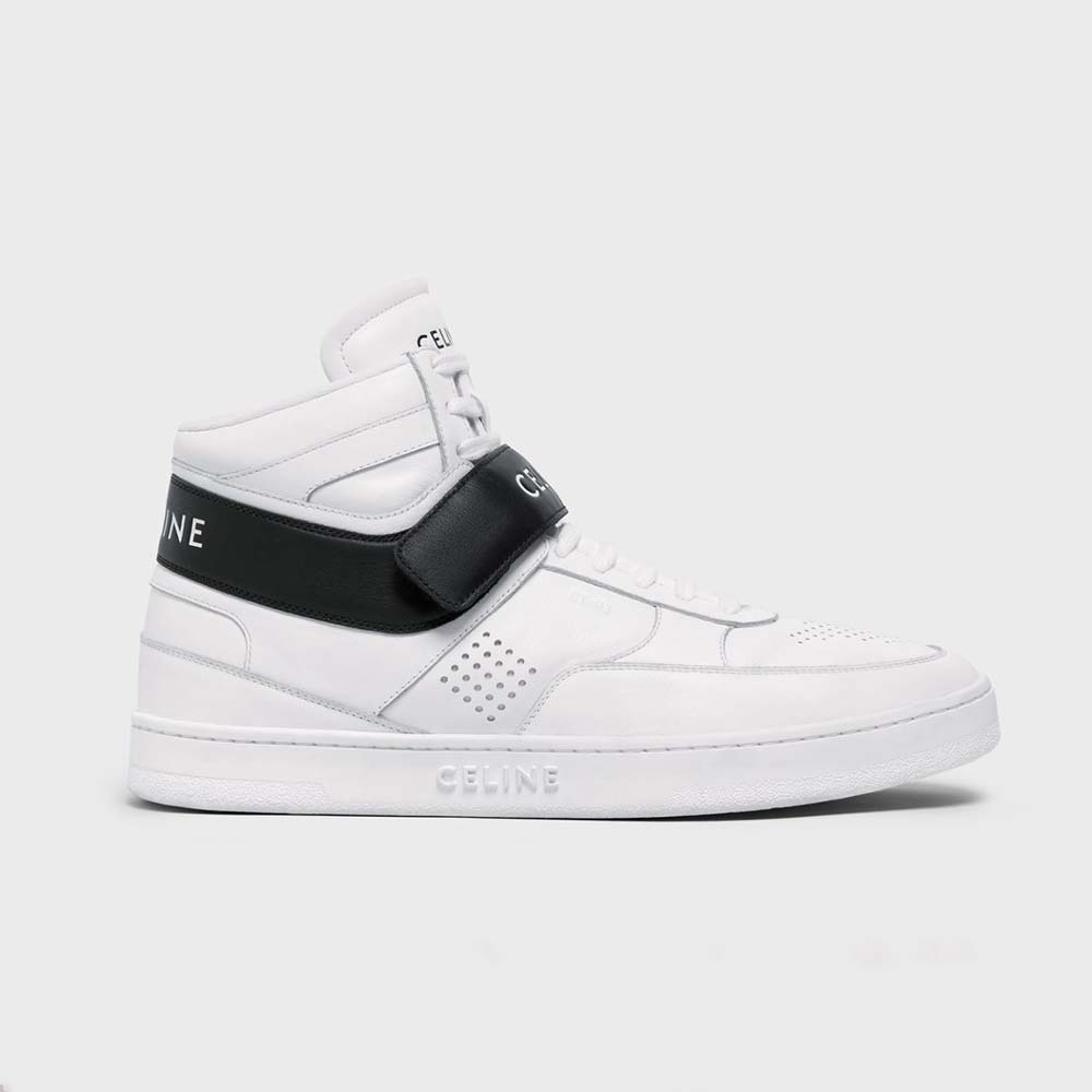 Celine Men CT-03 High Sneaker with Scratch in Calfskin-White