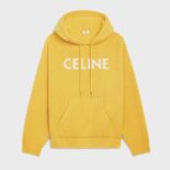 Celine Men Sweater with Hood in Ribbed Wool-Yellow