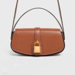 Celine Women Clutch on Strap in Smooth Calfskin-Brown