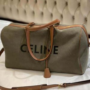 Celine Women Large Voyage Bag in Textile with Celine Print and