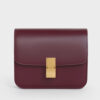 Celine Women Teen Classic Bag in Box Calfskin-Maroon
