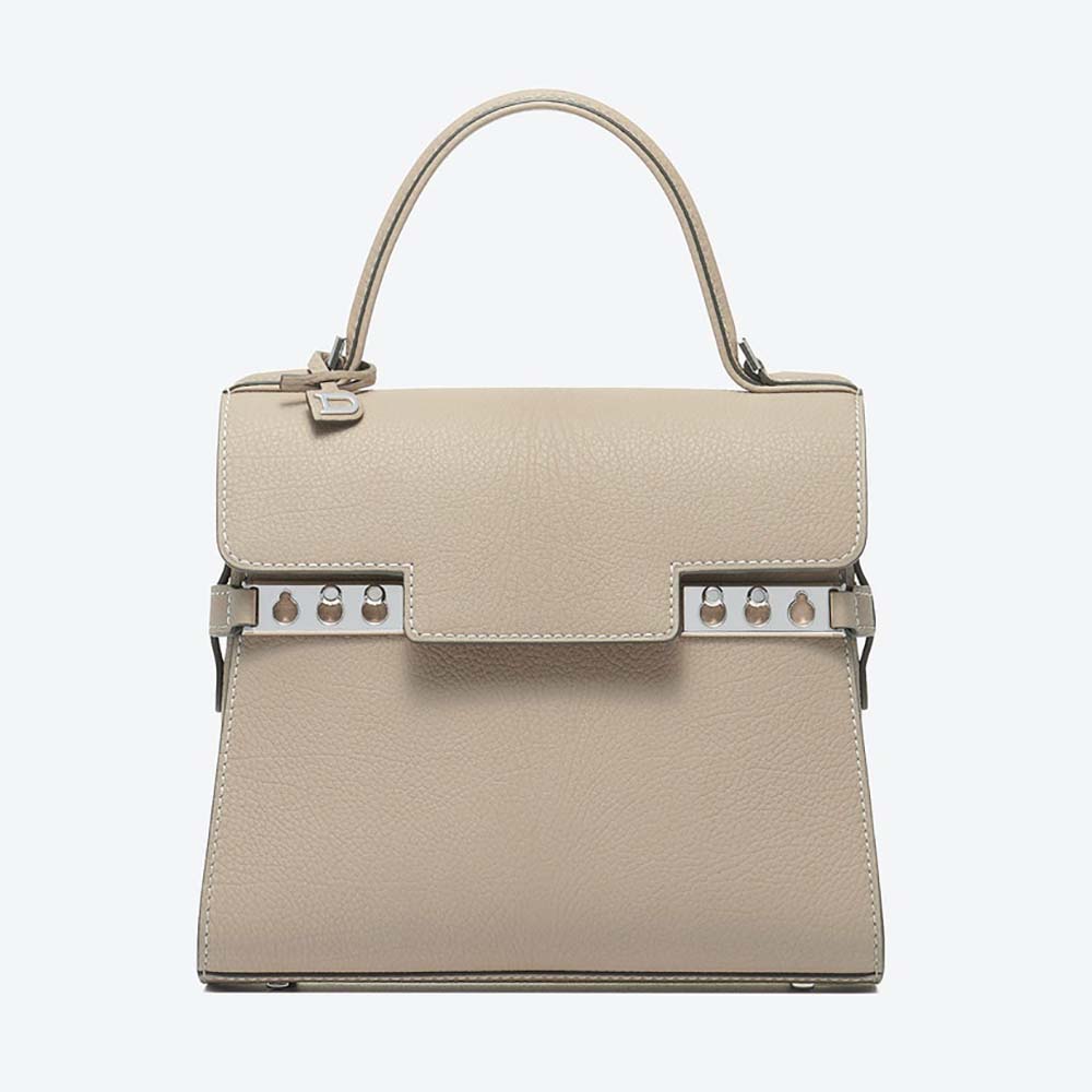 Delvaux Beige Leather Tempete GM Top Handle Bag Delvaux