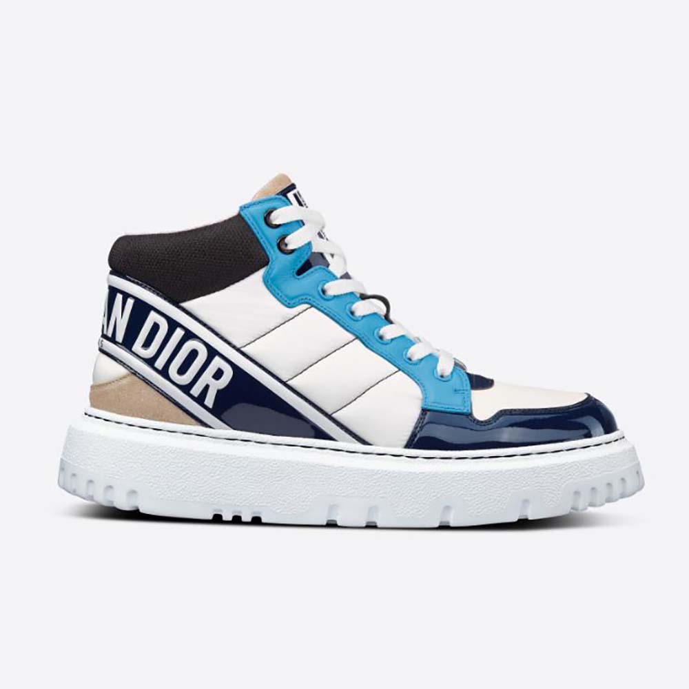 Dior Unisex DPlayer Sneaker Blue Multicolor Technical Fabric Suede and
