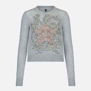 Dior Women Chez Moi Sweater Gray Cashmere