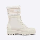 Dior Women D-Major Ankle Boot White Calfskin and Lambskin Wool