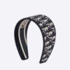 Dior Women D-Oblique Headband Navy Cotton