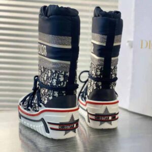 DiorAlps Snow Ankle Boot Deep Blue Dior Oblique Shiny Nylon