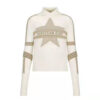 Dior Women Dioralps Stand Collar Sweater Beige Three-Tone Dior Star Wool Knit and Cashmere