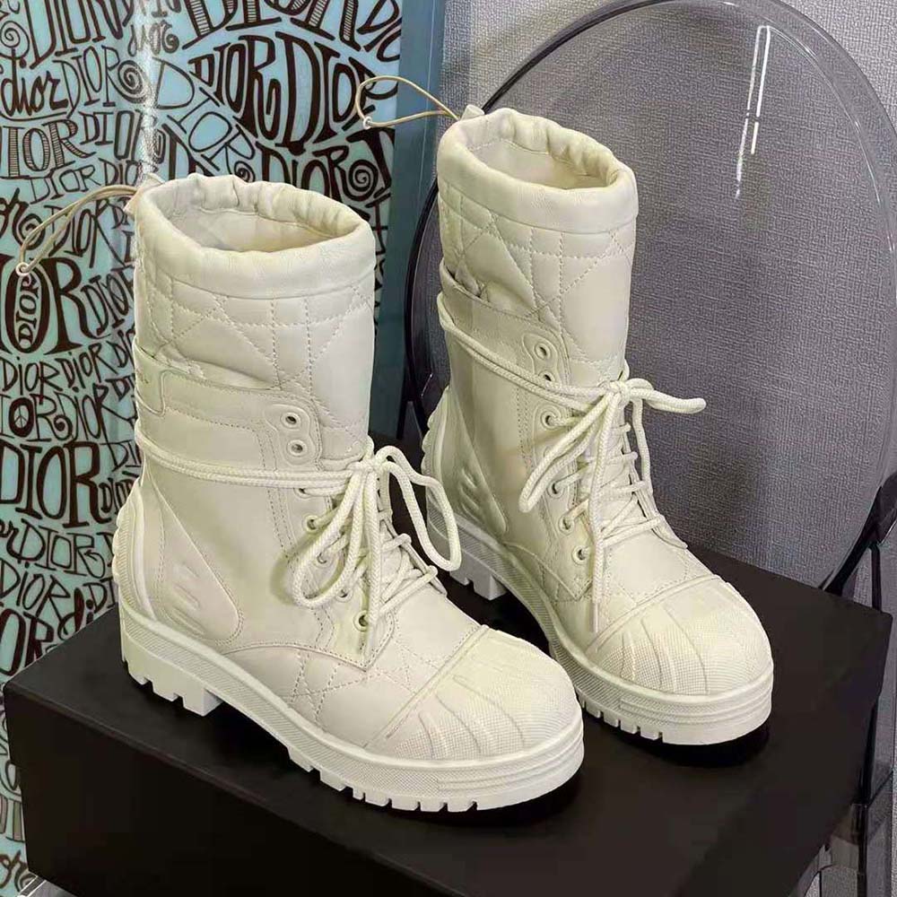 Dioriron Ankle Boot White  Womens Dior Boots ⋆ Rincondelamujer