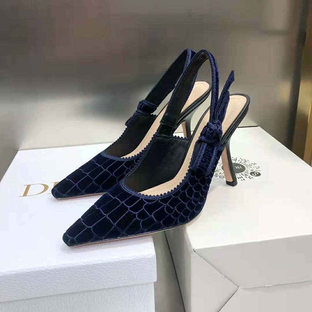 J'ADIOR SLINGBACK PUMP Deep Blue ヒールサンダル | nate