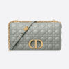 Dior Women Large Dior Caro Bag Supple Cannage Calfskin-Silver