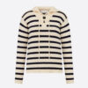 Dior Women Mariniere Sweater Navy Blue and Ecru Cotton Knit and Cashmere