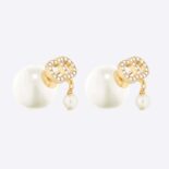 Dior Women Tribales Earrings Gold-Finish Metal-White
