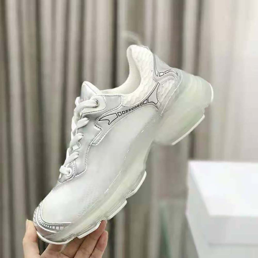 New Christian Dior Women Sneakers Dior Vibe Chunky Sneakers White and  Silver 36
