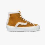 Fendi Women Force Yellow Suede High-Tops