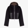 Fendi Women Hooded Jacket with Patch Pockets and Wide