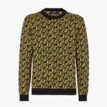 Fendi Women Regular-Fit Crew Neck Sweater-Yellow