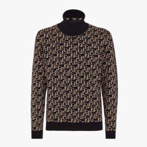 Fendi Women Regular-fit Sweater with High Collar