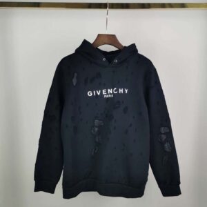 Givenchy blue outlet destroyed hoodie