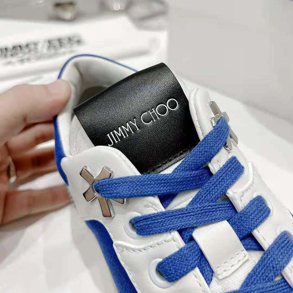 Blue jimmy choo on sale trainers