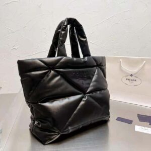 PRADA Black Padded Nappa Tote Bag