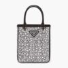 Prada Women Small Crystal-Studded Satin Tote Bag-Black