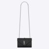 Saint Laurent YSL Women Envelope Small Bag in Mix Matelasse Grain DE Poudre Embossed Leather