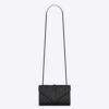 Saint Laurent YSL Women Envelope Small Bag in Mix Matelasse Grain DE Poudre Embossed Leather-Black